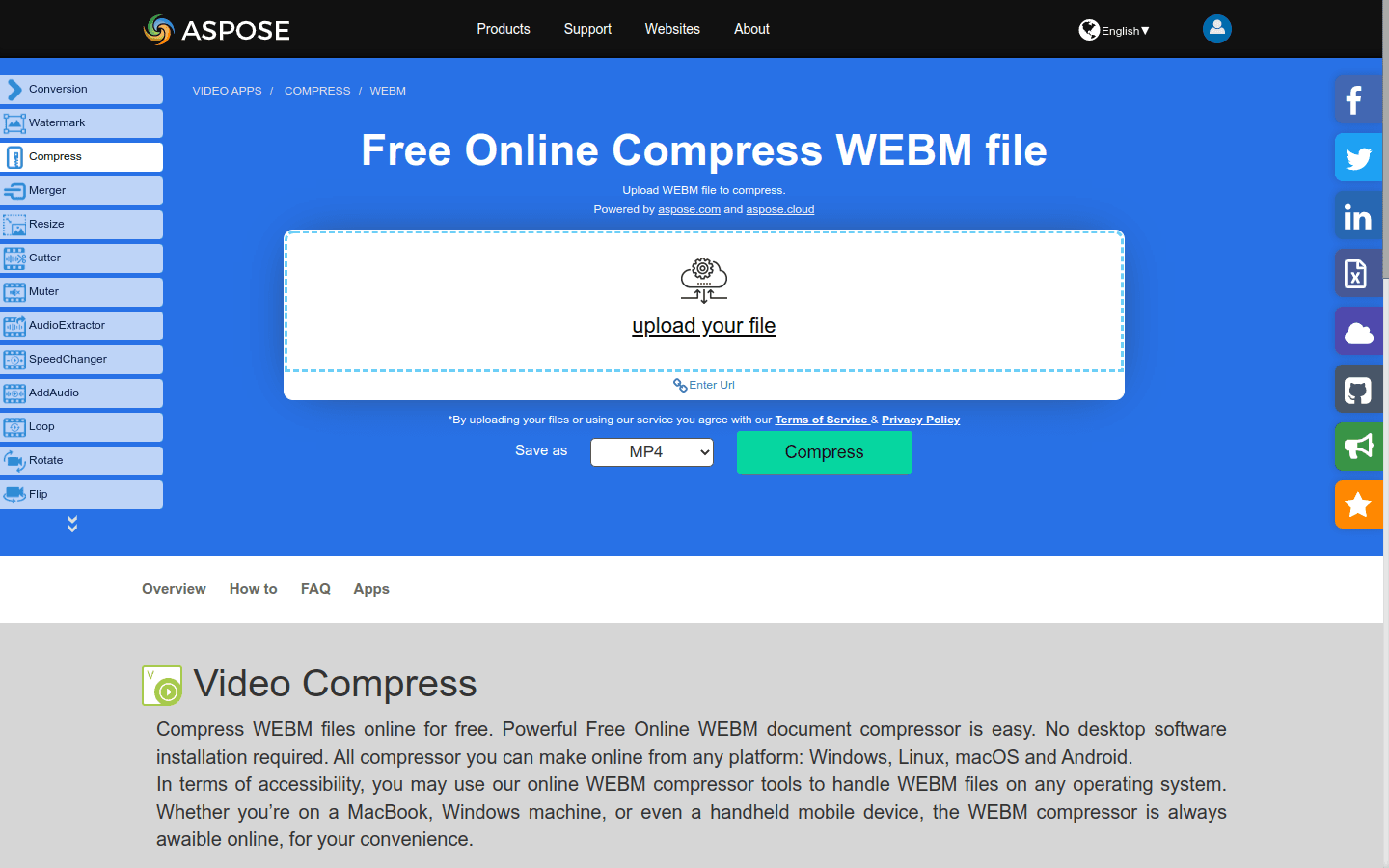 Compress Video file App preview