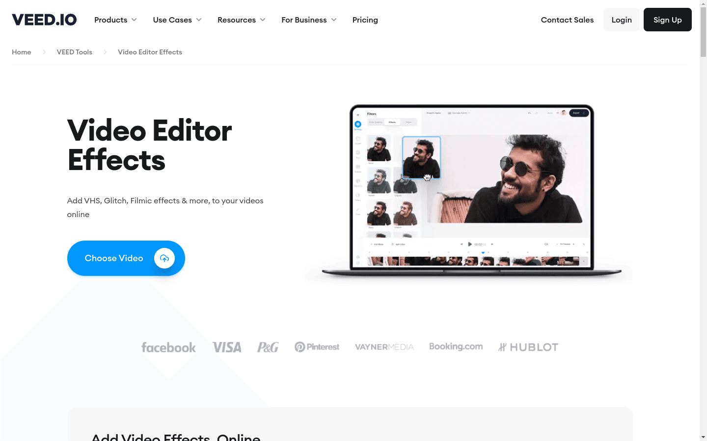 Add Video Effects preview