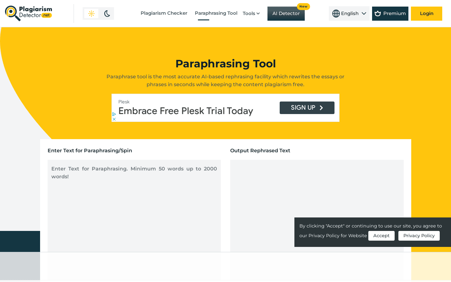 Paraphrasing Tool preview