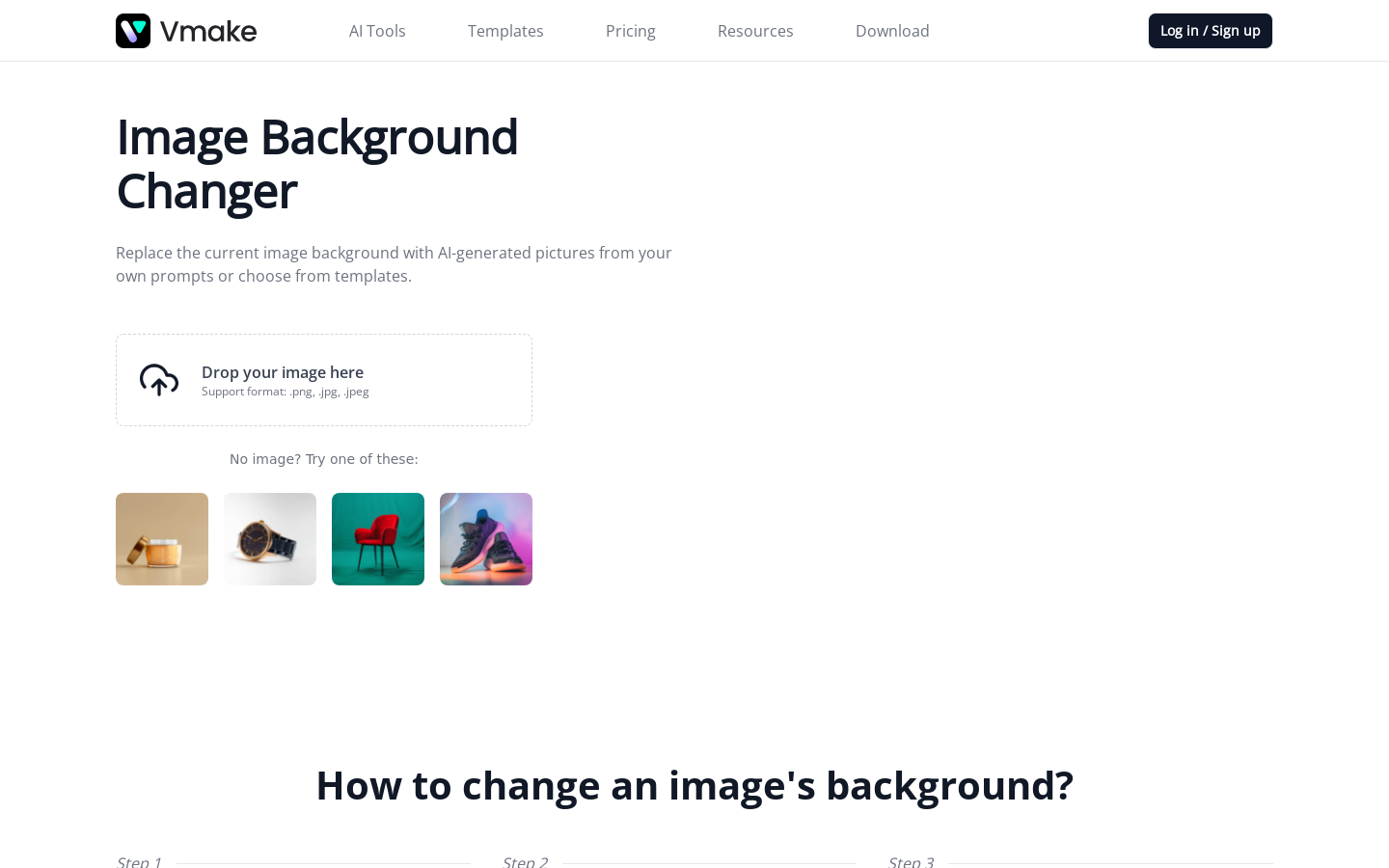 Image Background Changer - Vmake preview