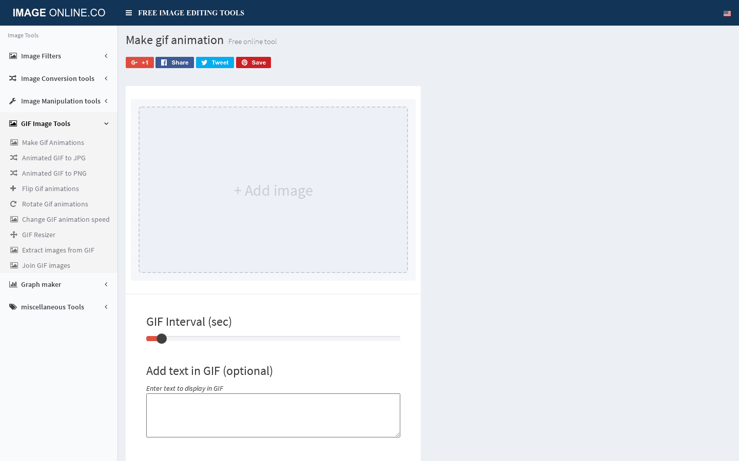 Make gif animation (no upload) preview