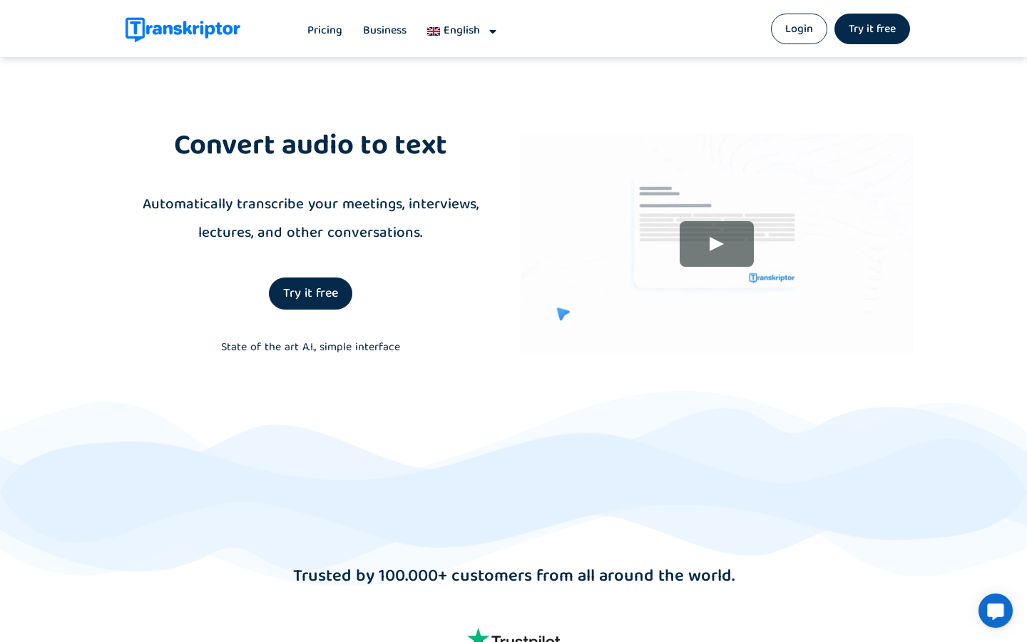 Convert audio to text preview