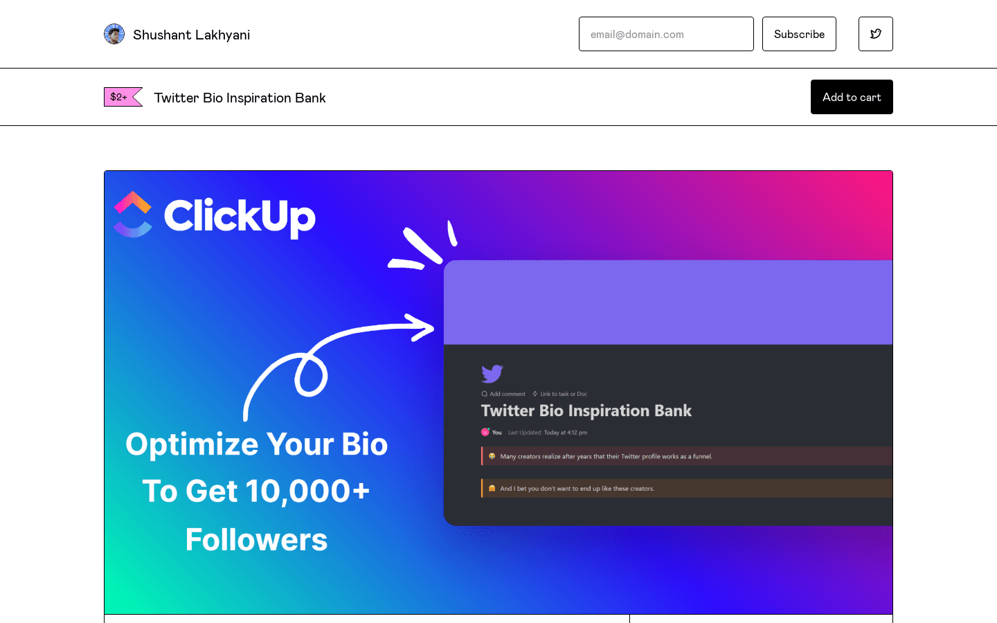 Twitter Bio Inspiration Bank preview