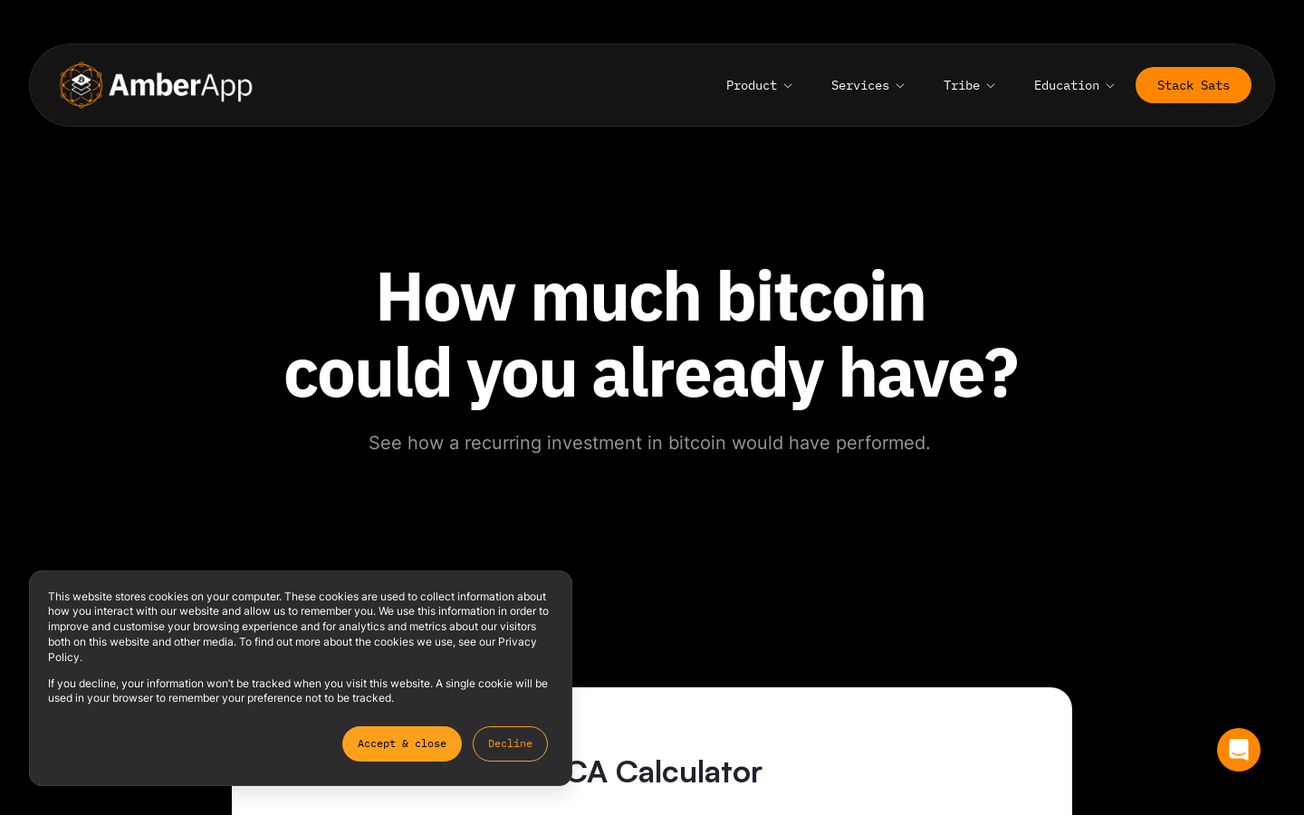 DCA Calculator by AmberApp preview