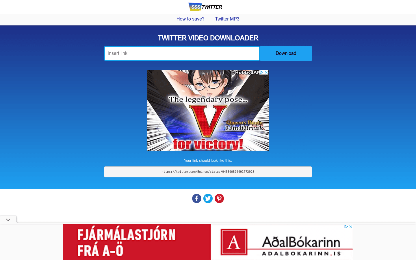 TWITTER VIDEO DOWNLOADER preview