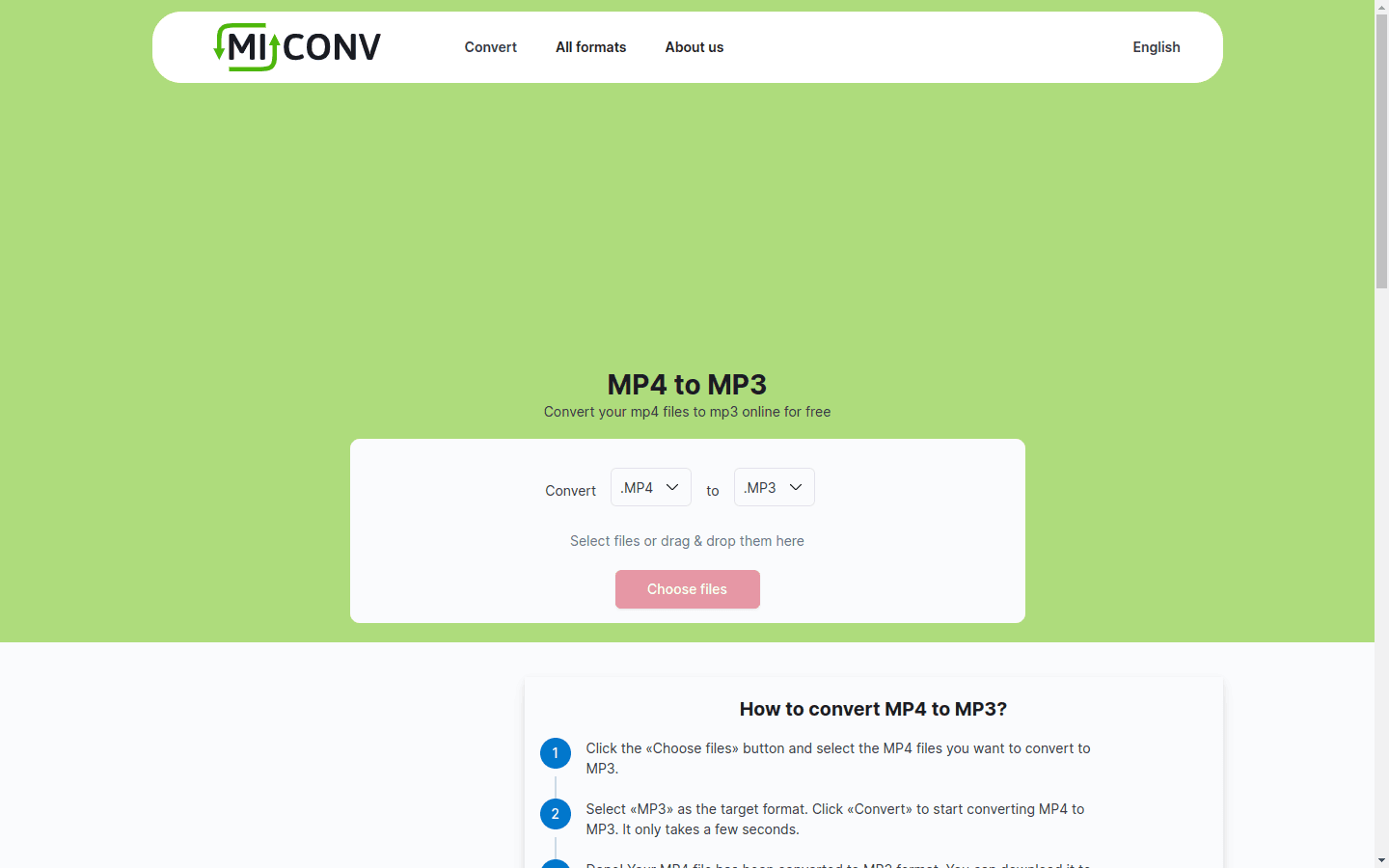 Convert MP4 to MP3 preview
