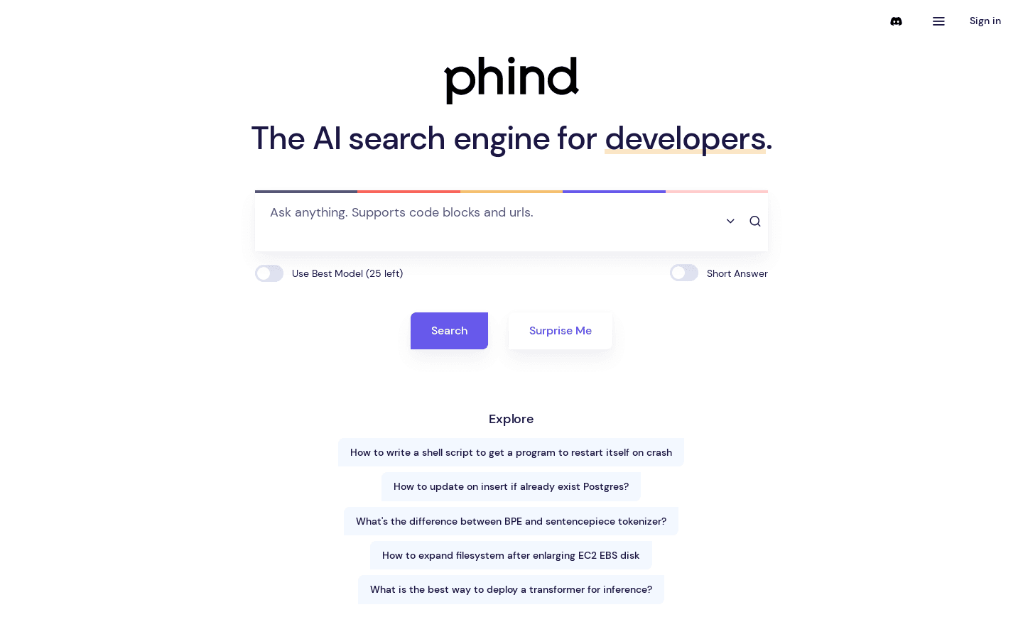 Phind preview