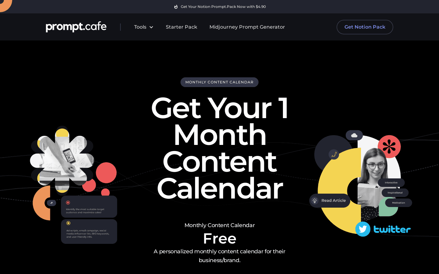 Monthly Content Calendar preview