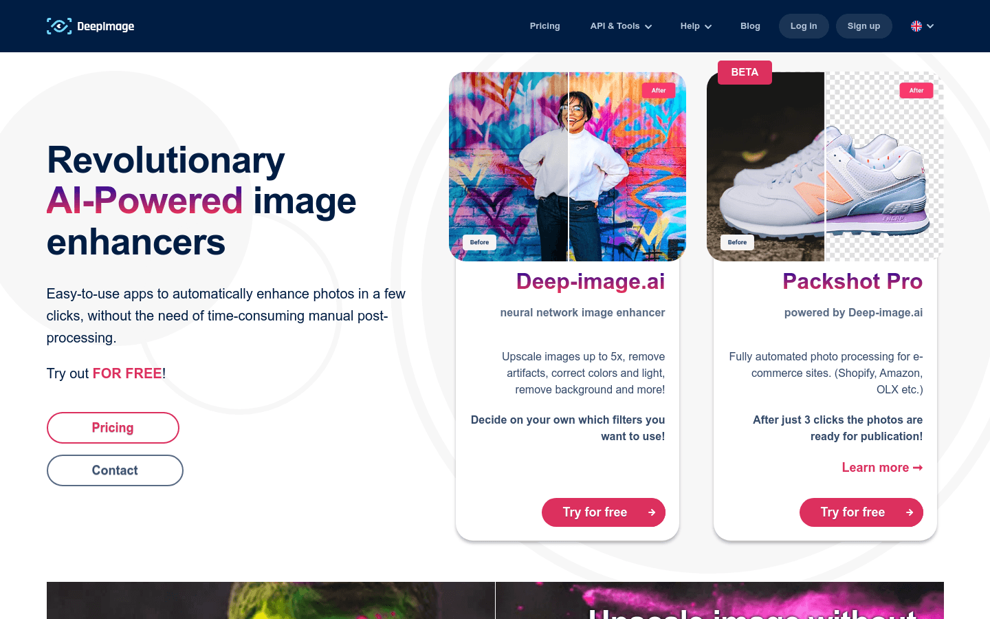 Upscale & enhance images preview
