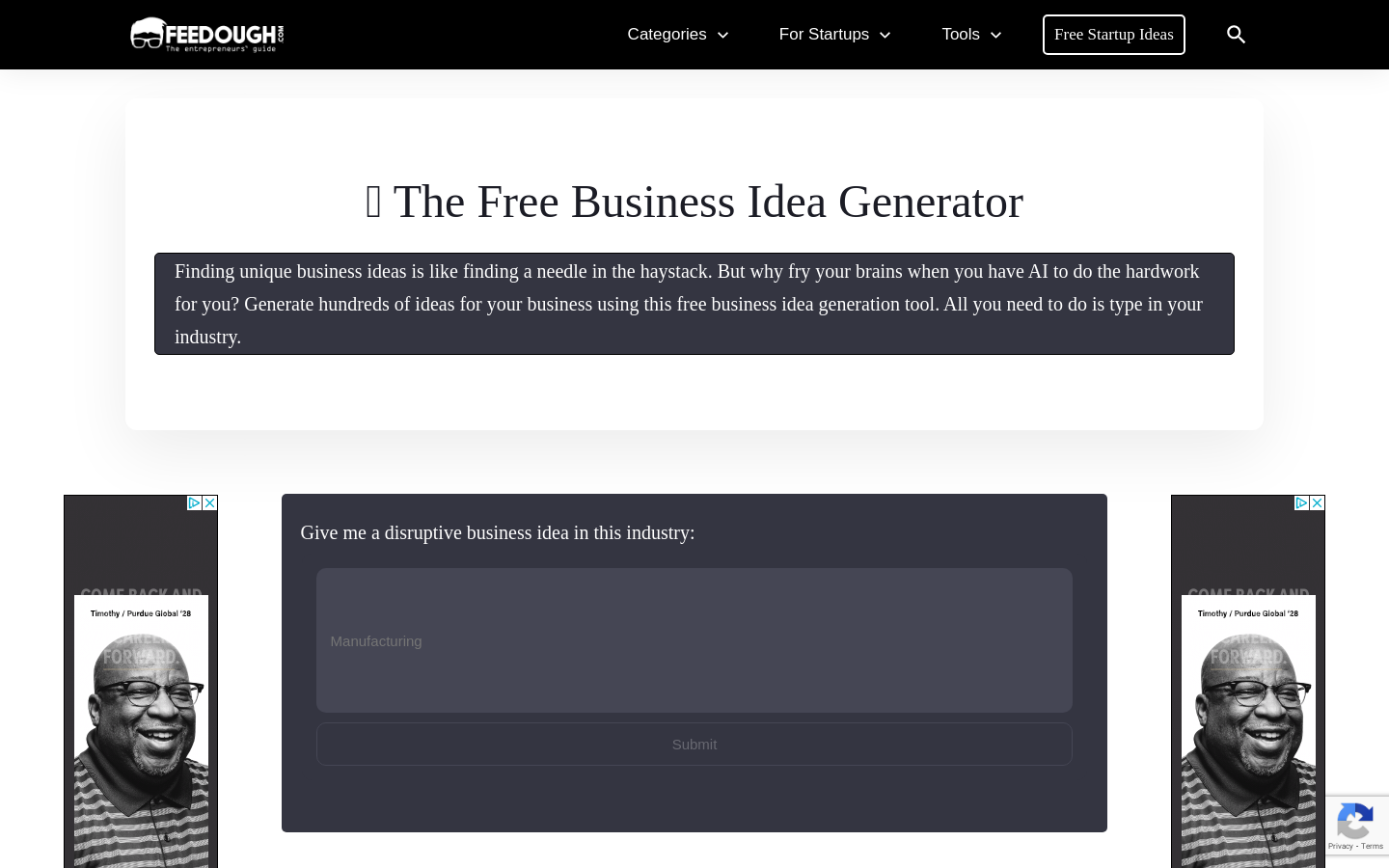 Business Idea Generator by Feedough preview