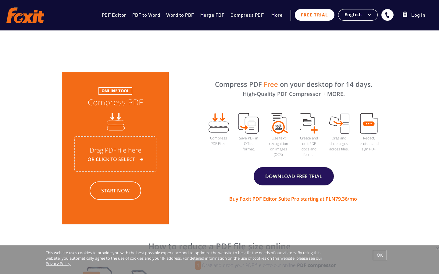 Compress PDF preview