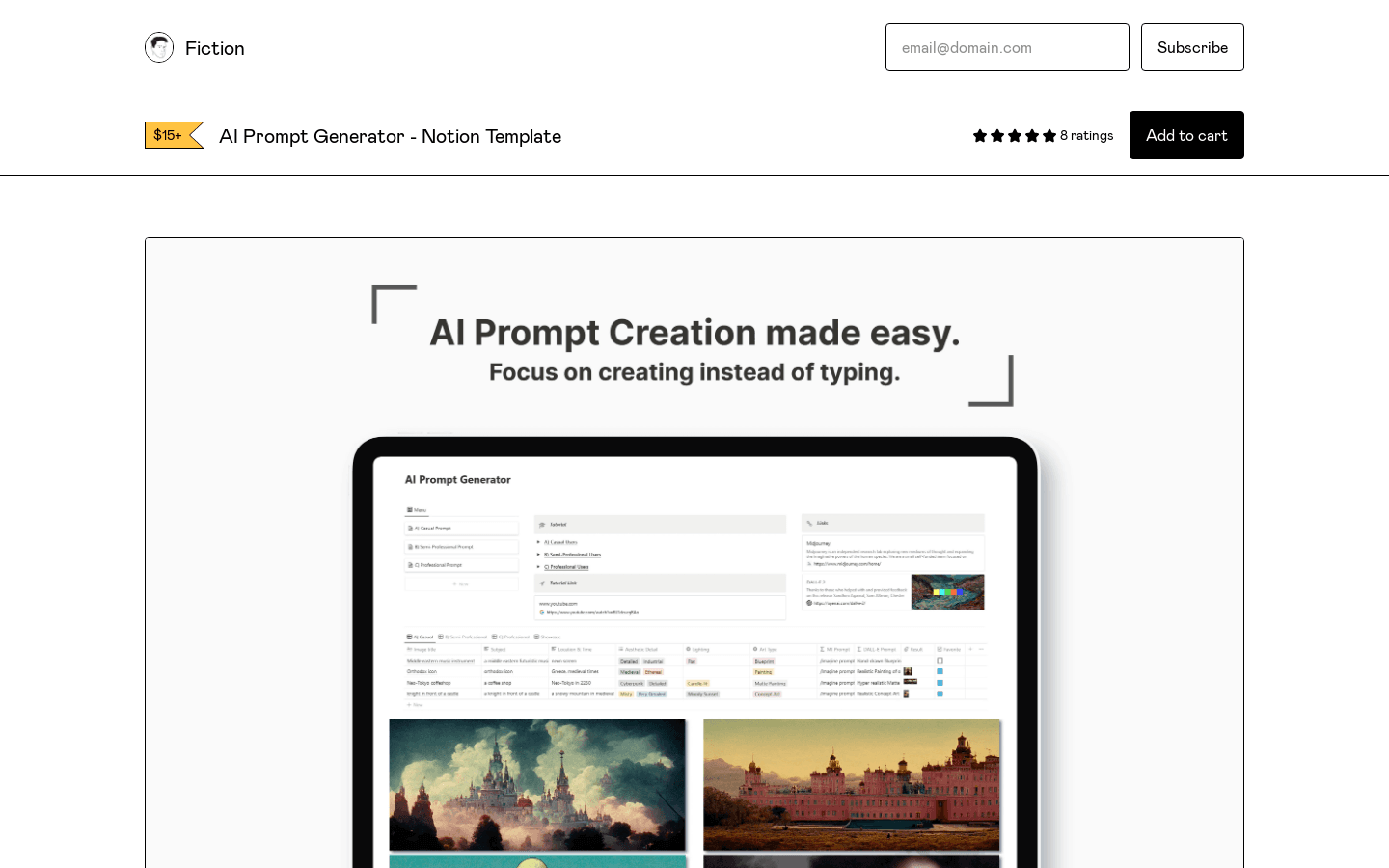 AI Prompt Generator - Notion Template preview