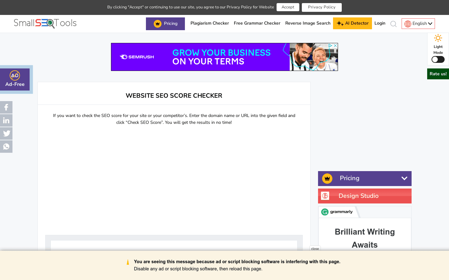 WEBSITE SEO SCORE CHECKER preview