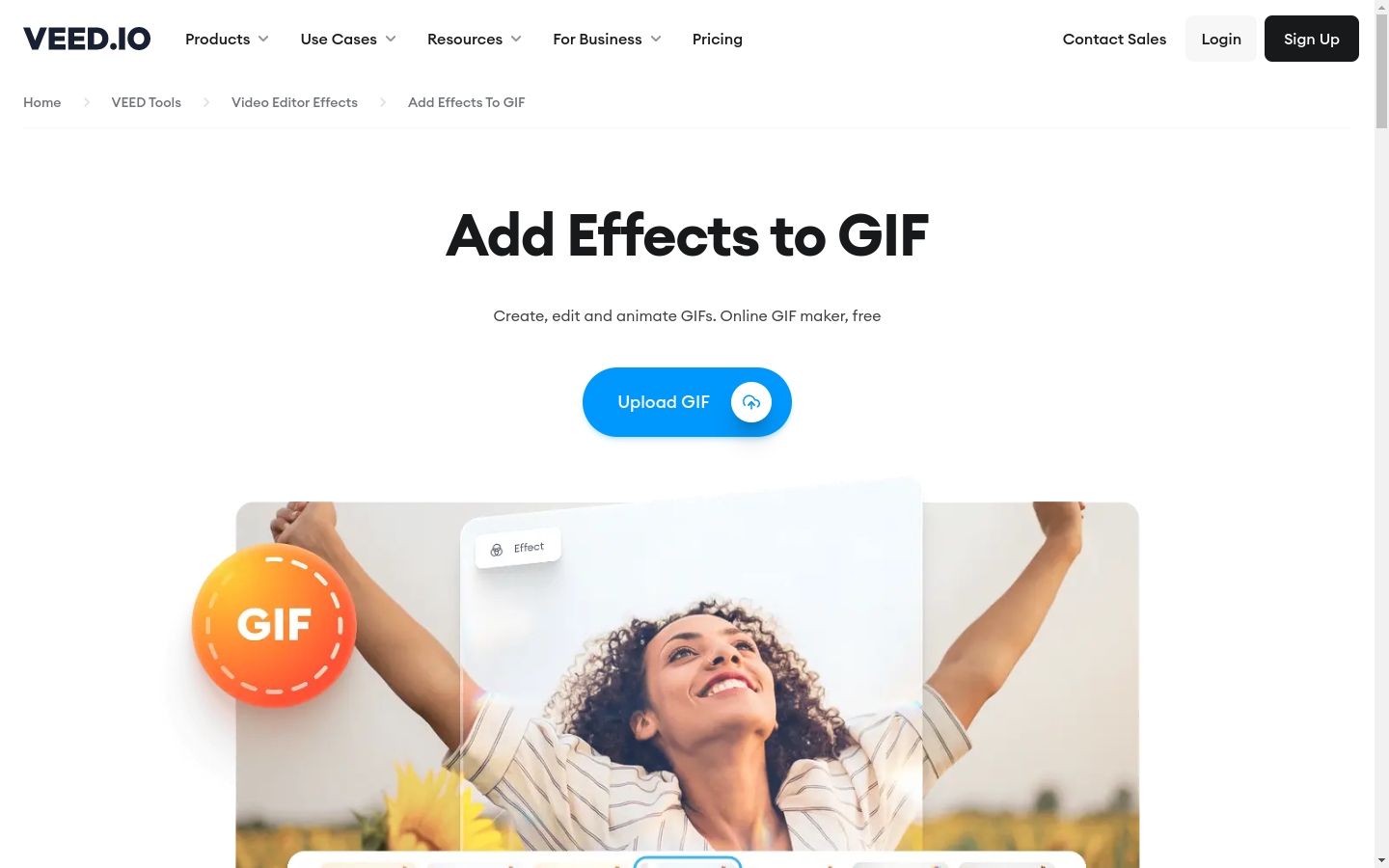 Add Effects to GIF preview