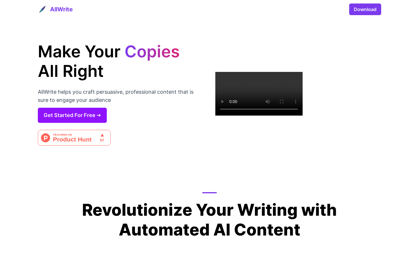 AllWrite | AI Writing App preview