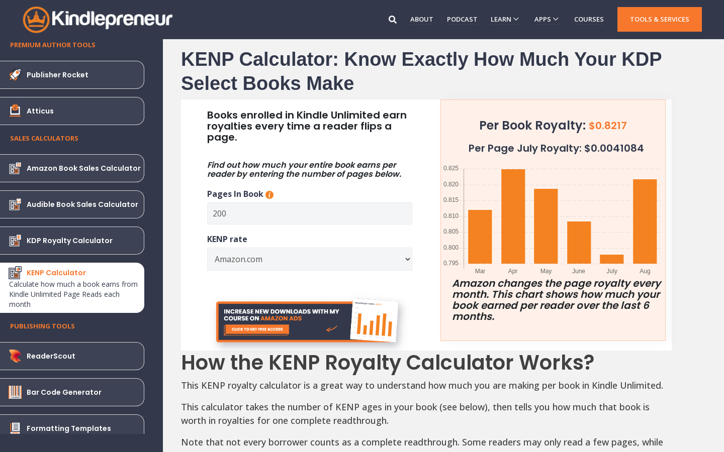 KENP Calculator preview