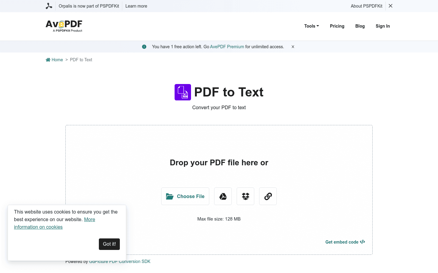 PDF to Text preview