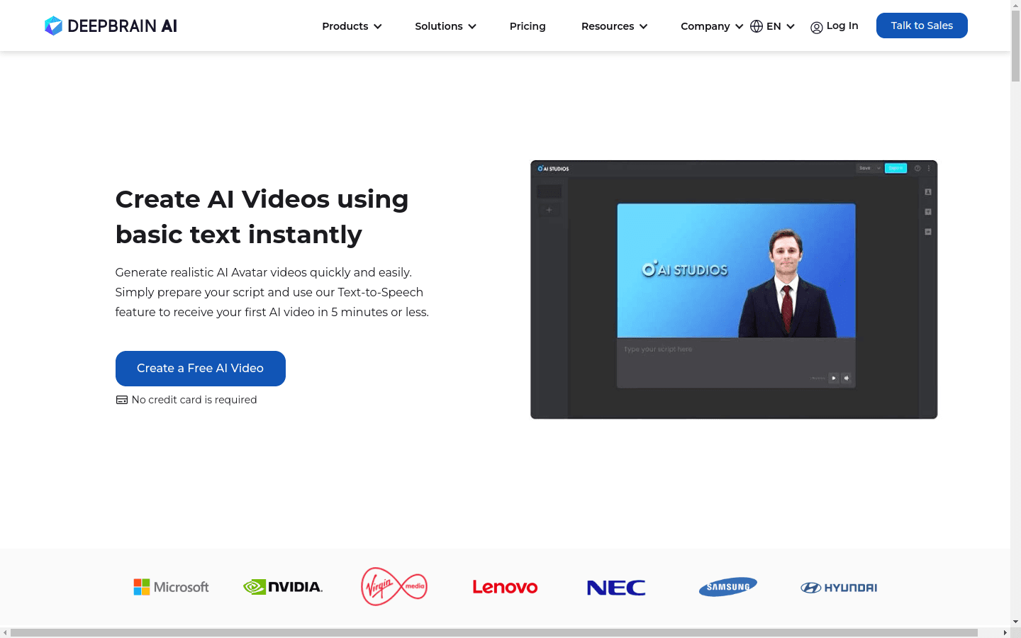 DeepBrain AI preview