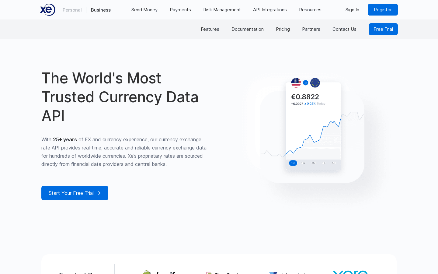XE Currency Data API preview