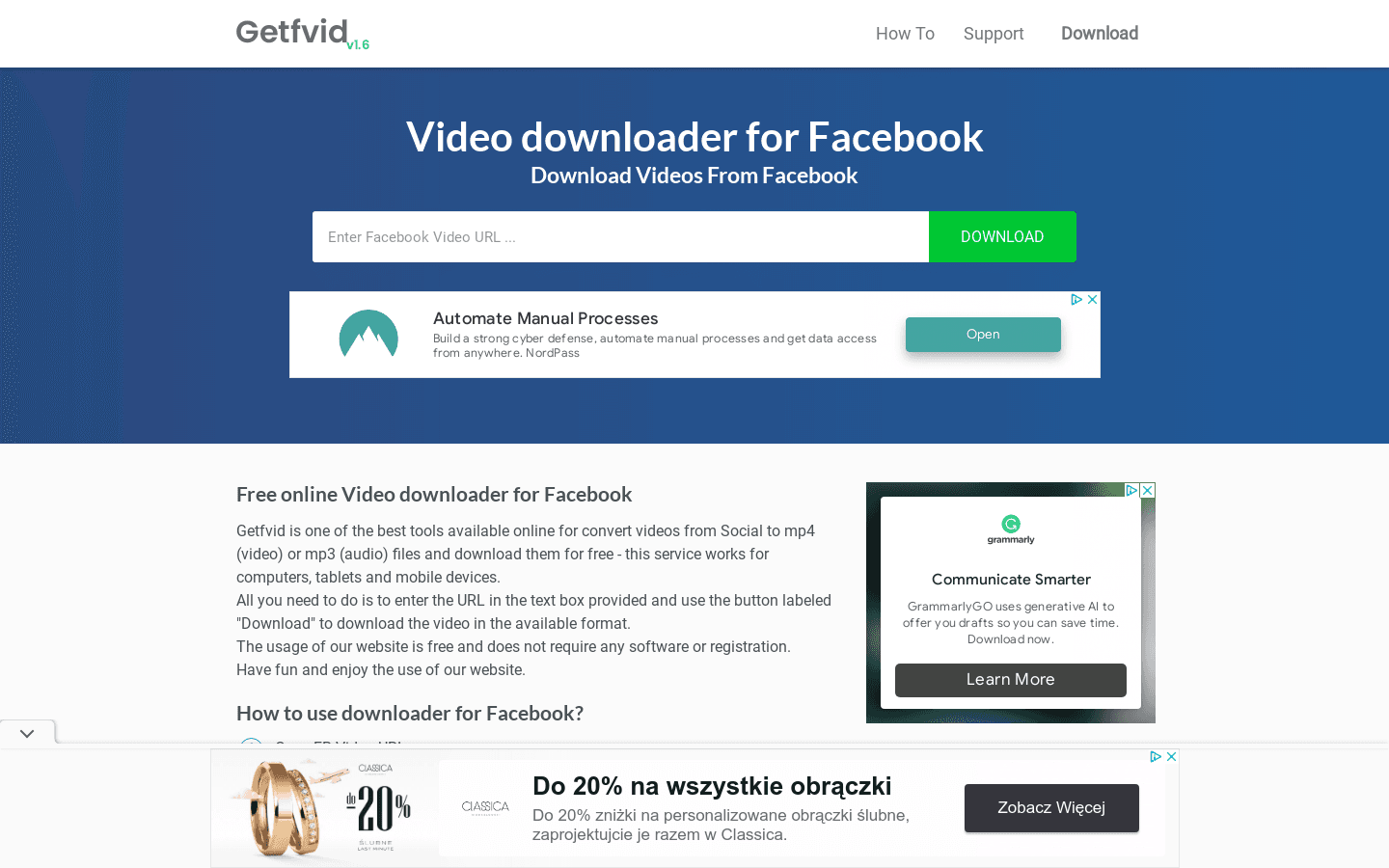 Video downloader for Social preview