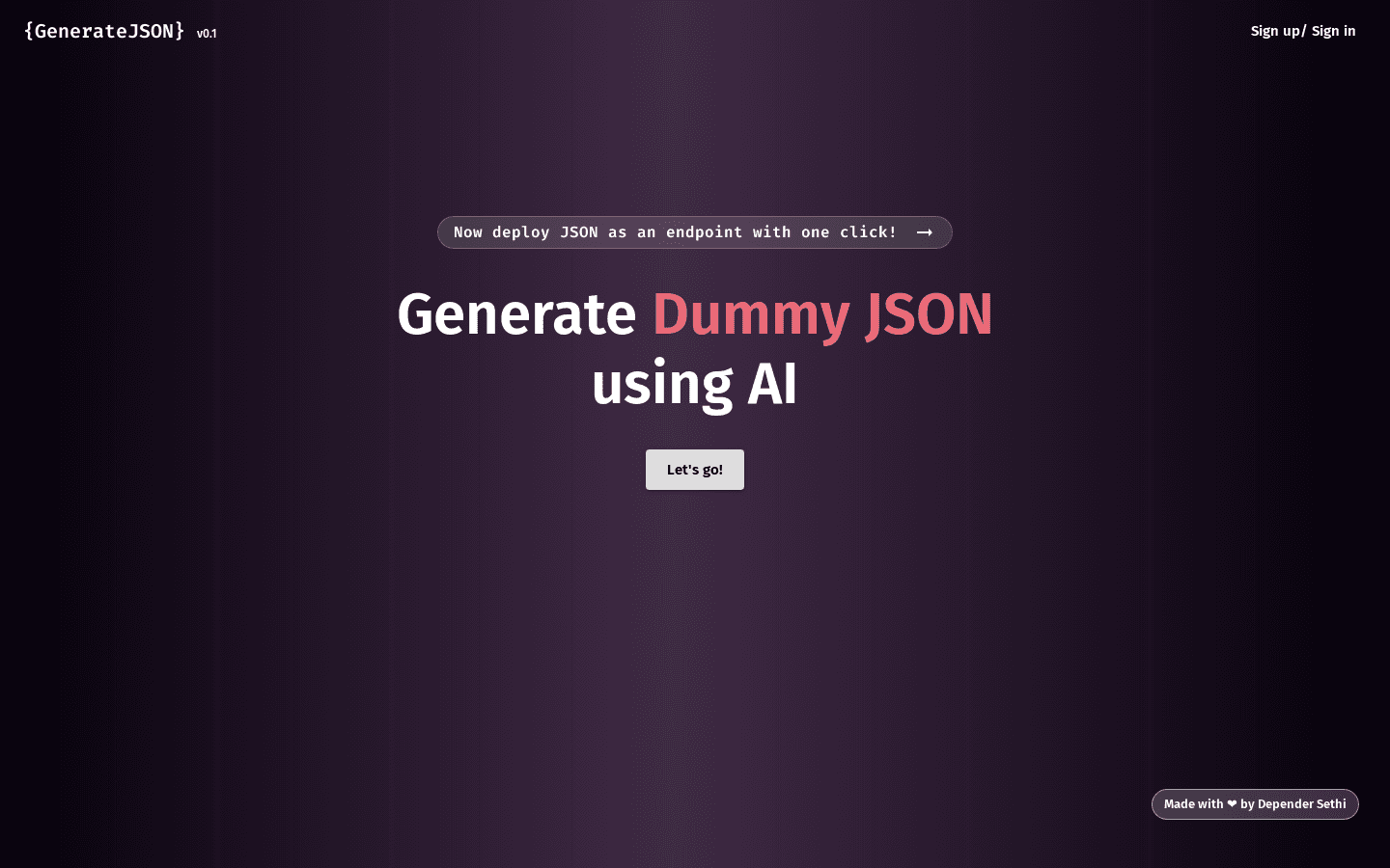 Generate JSON preview