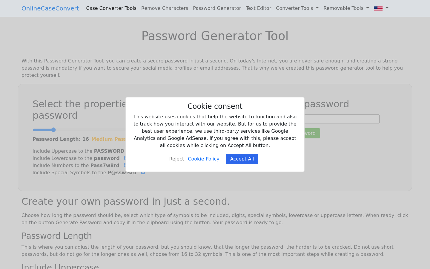 Password Generator Tool preview