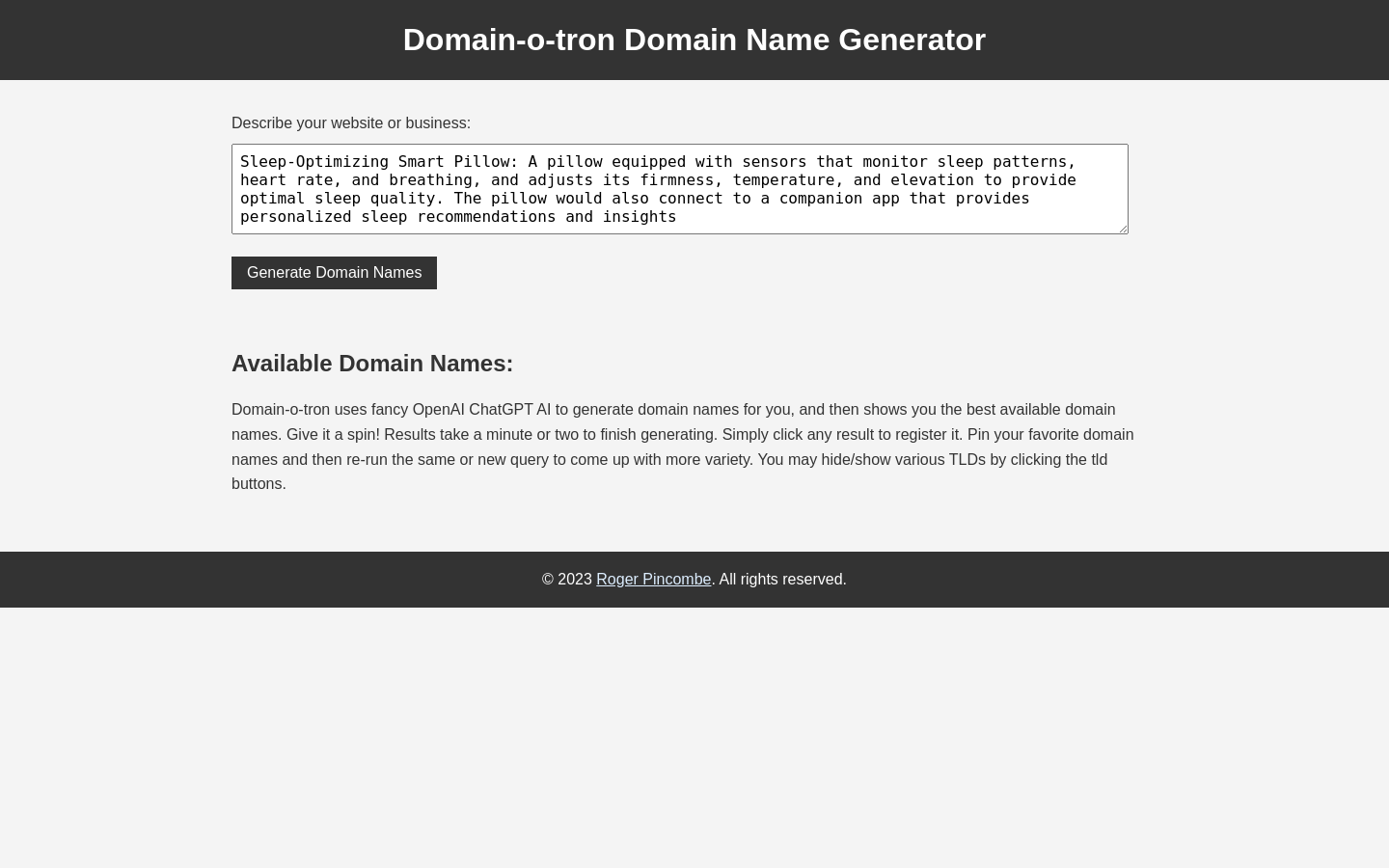 Domain-o-tron preview
