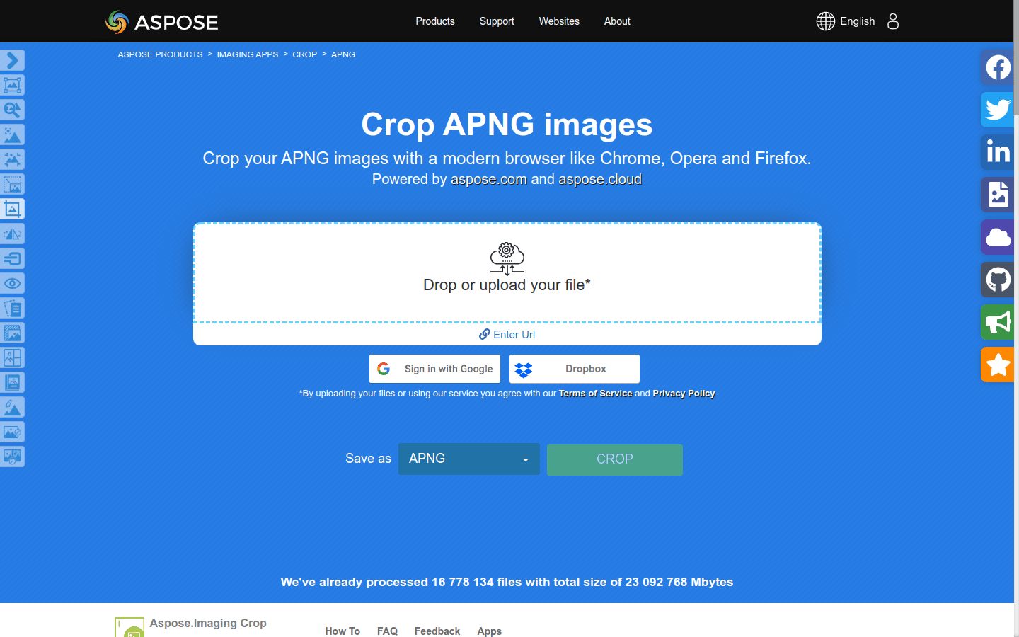 Crop APNG images preview