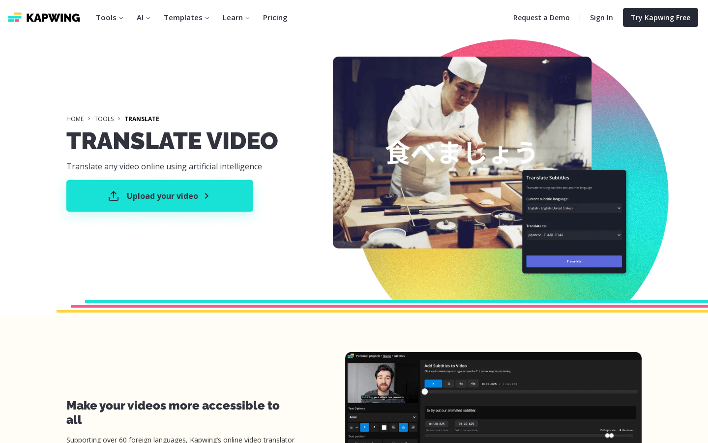 Translate Video preview