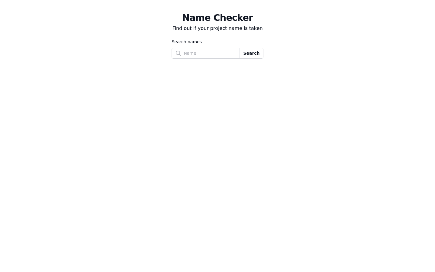 Name Checker preview