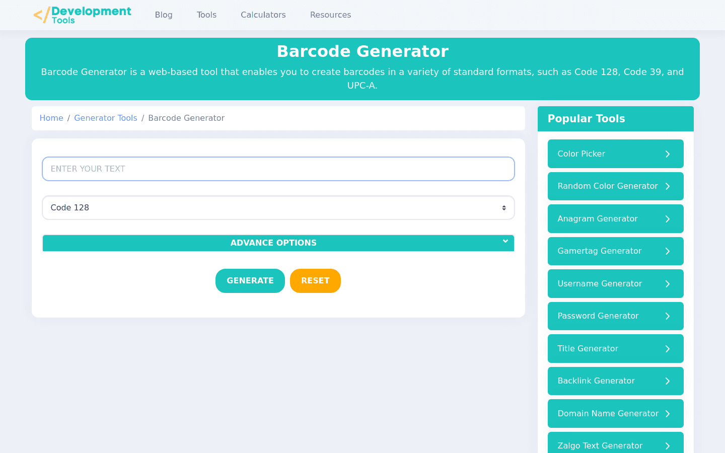 Barcode Generator preview