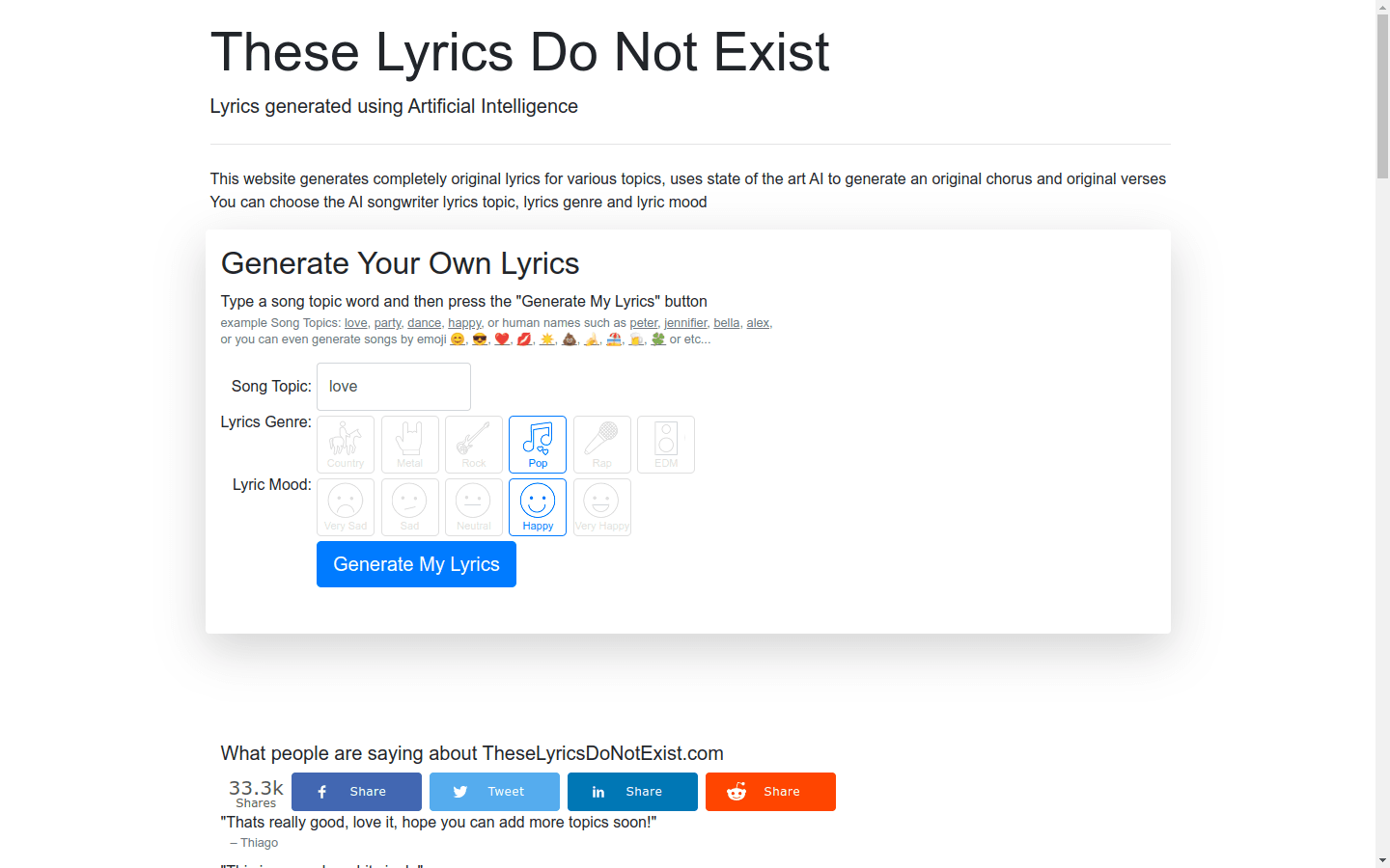 These Lyrics Do Not Exist preview