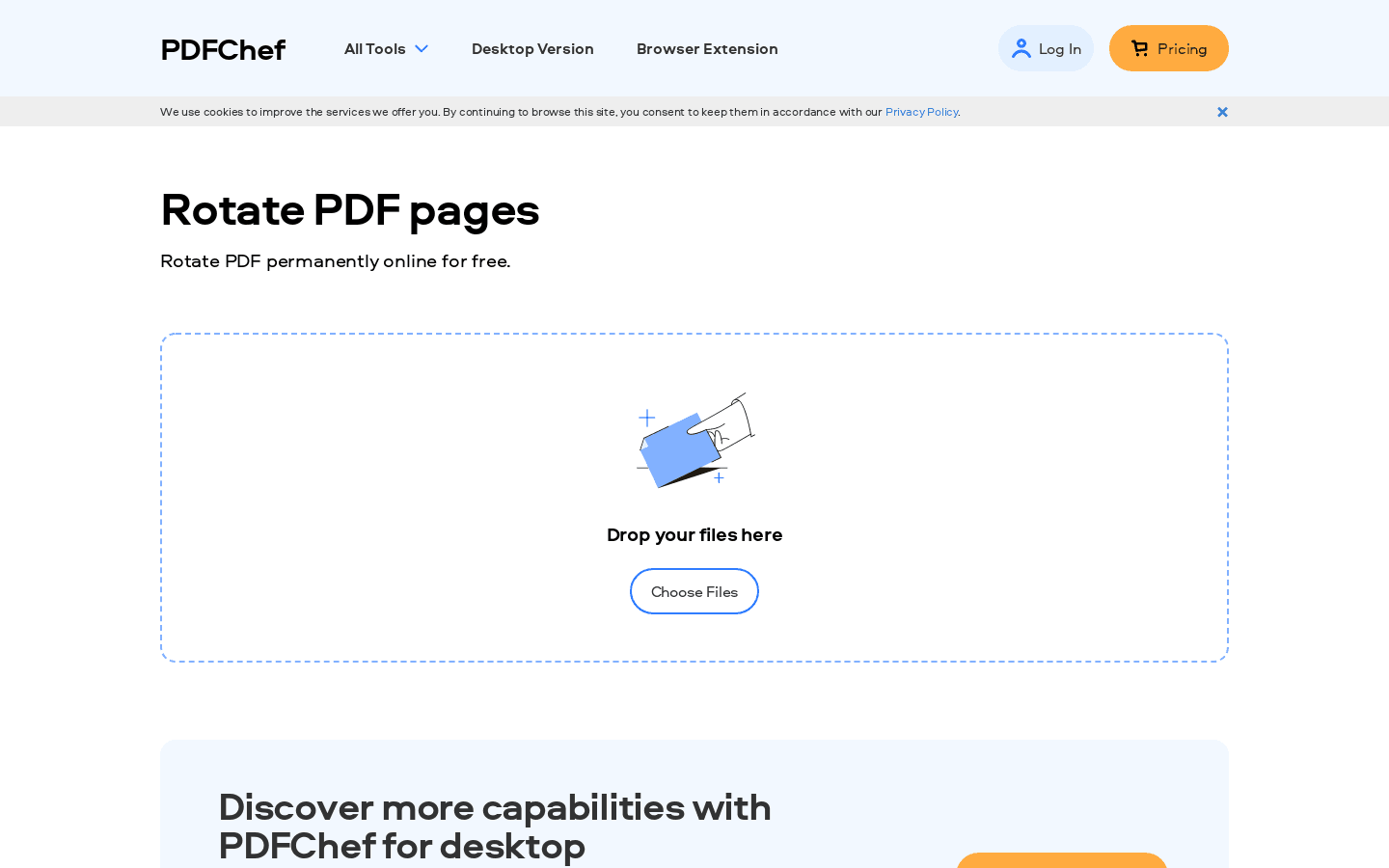 Rotate PDF files preview