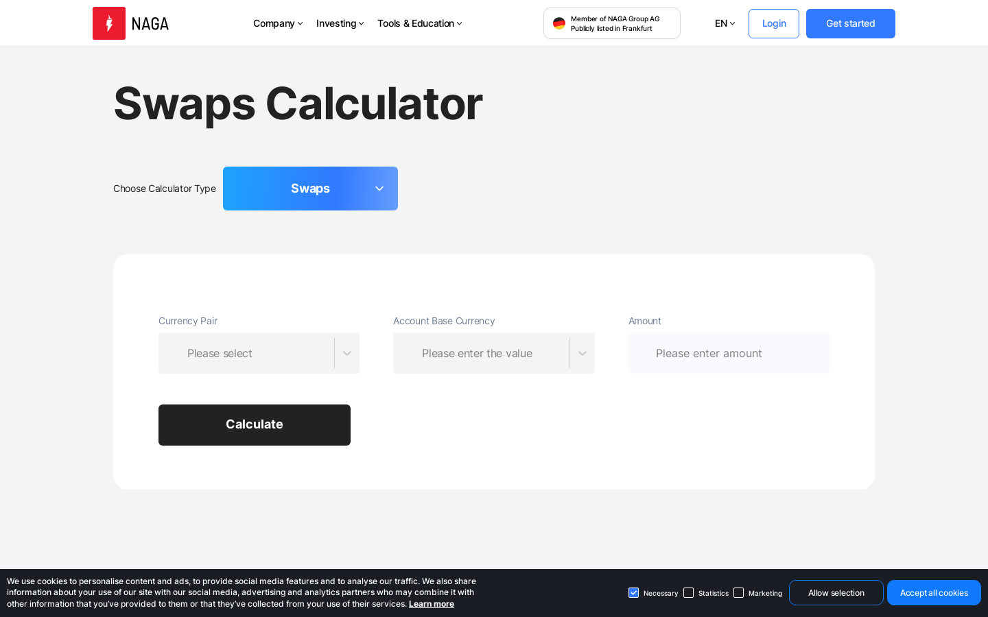 Swaps Calculator by Naga preview