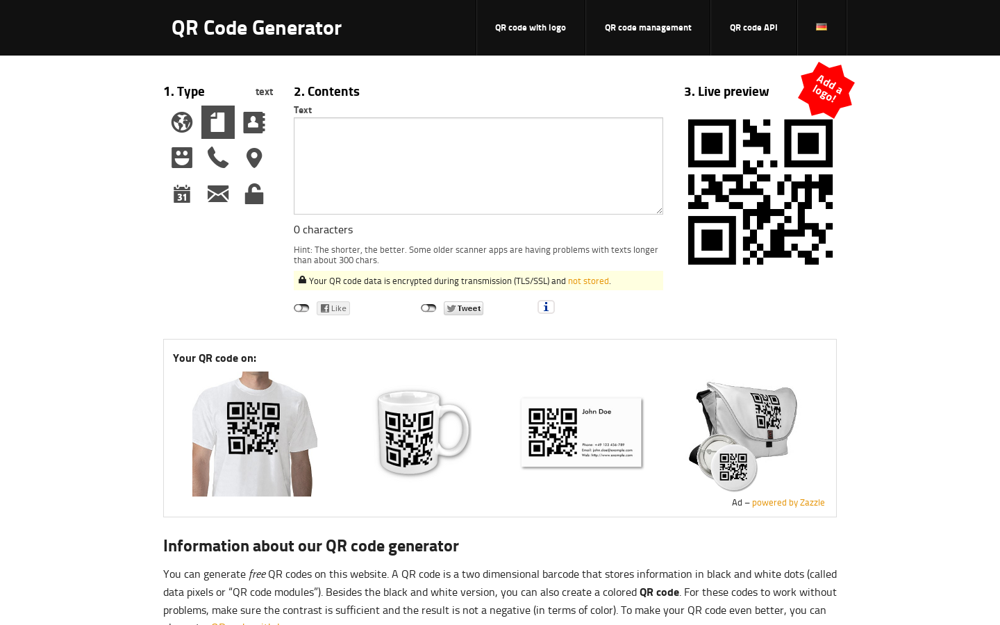 QR Code Generator preview