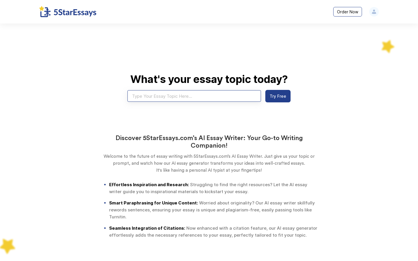 AI Essay Writer by 5starEssays preview