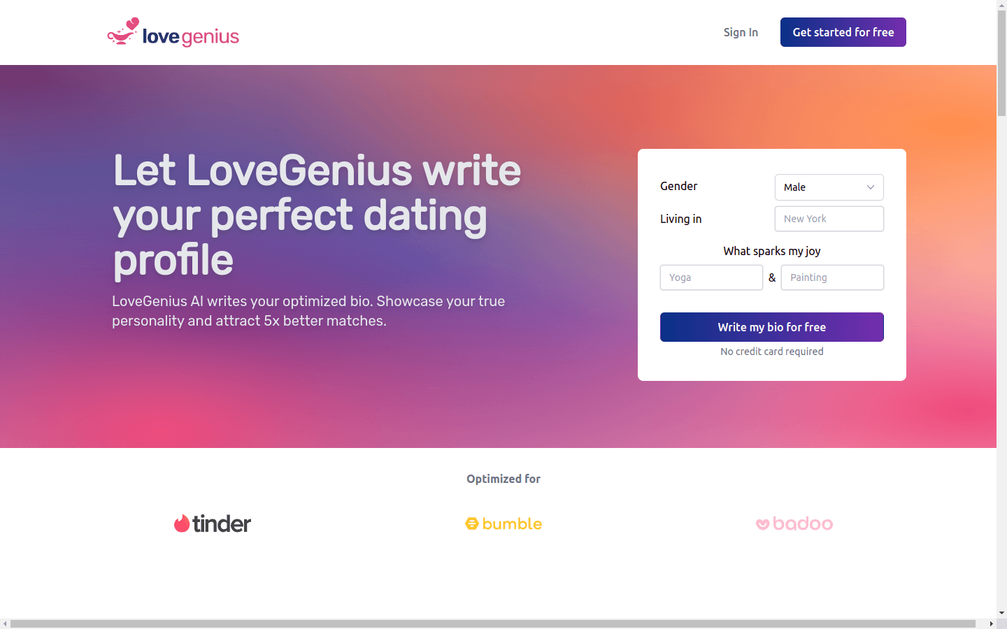 LoveGenius preview
