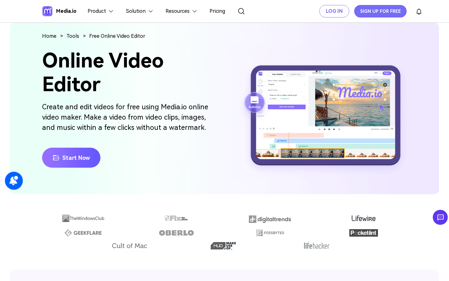 Video Editor preview