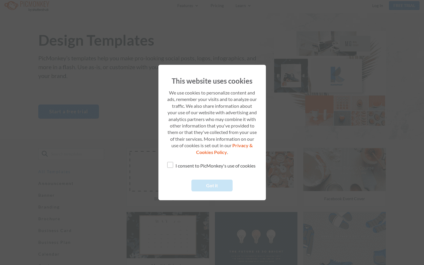 Design Templates preview