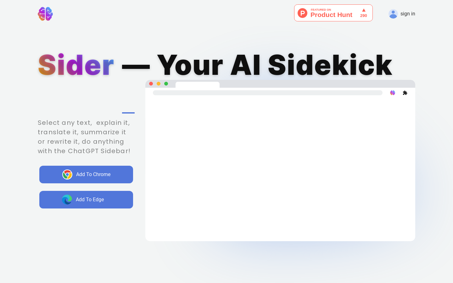 Sider preview