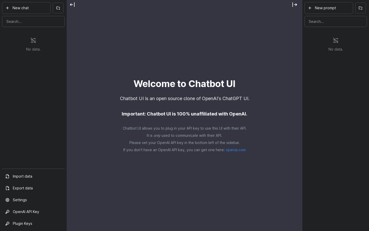 Chatbot UI preview