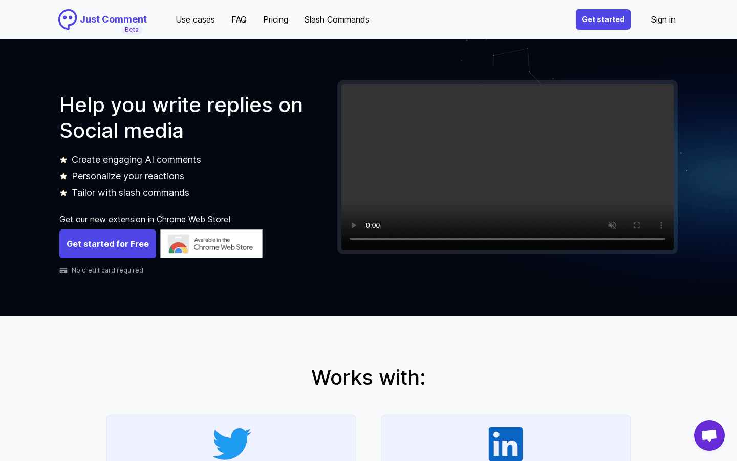JustComment AI preview