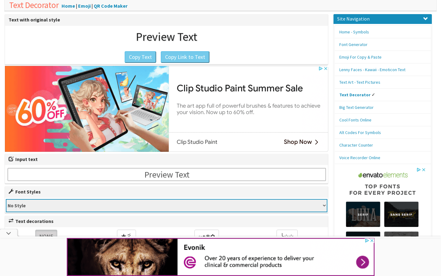 Preview Text preview