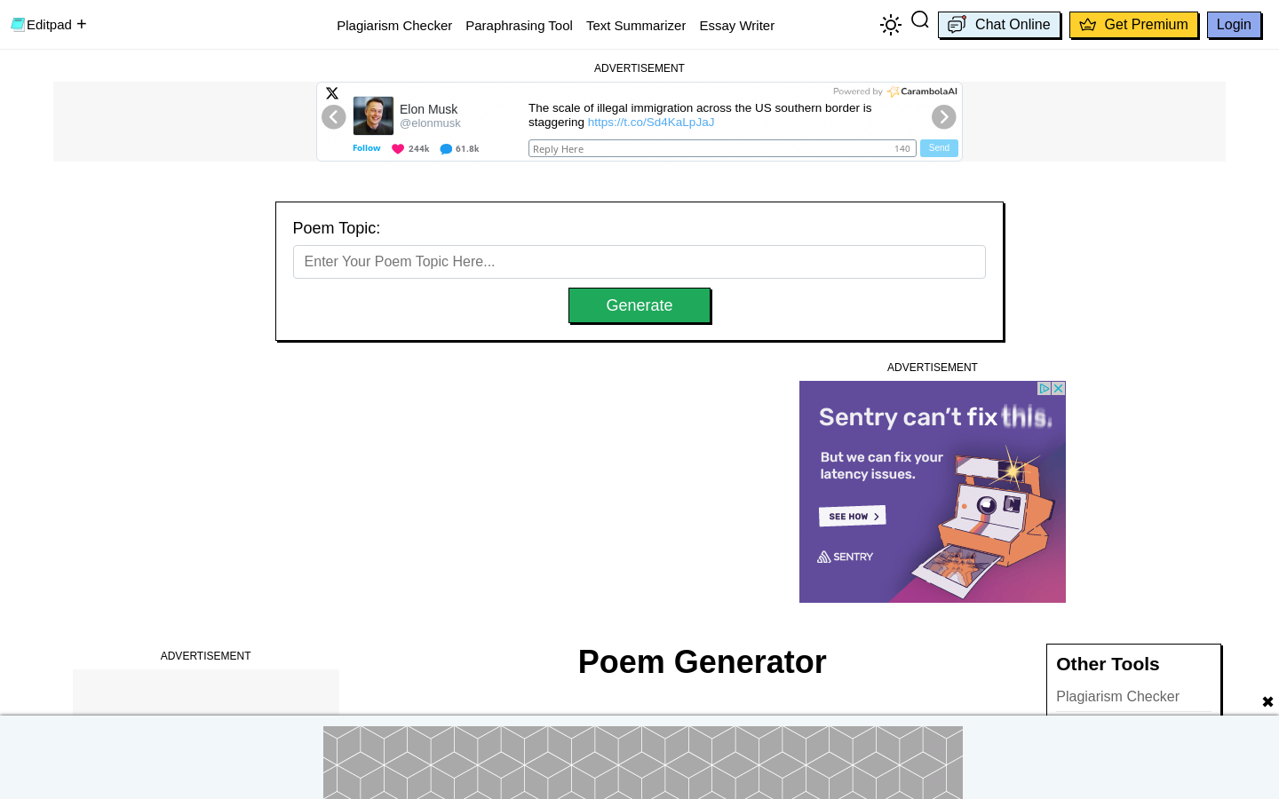 Poem Generator by Editpad preview