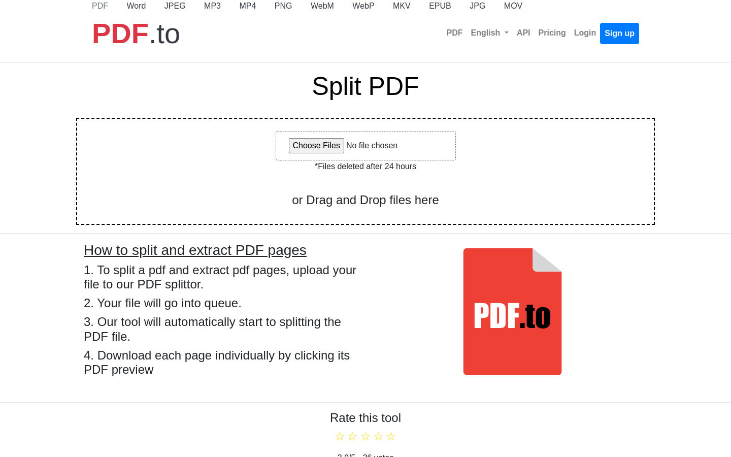 Split PDF preview