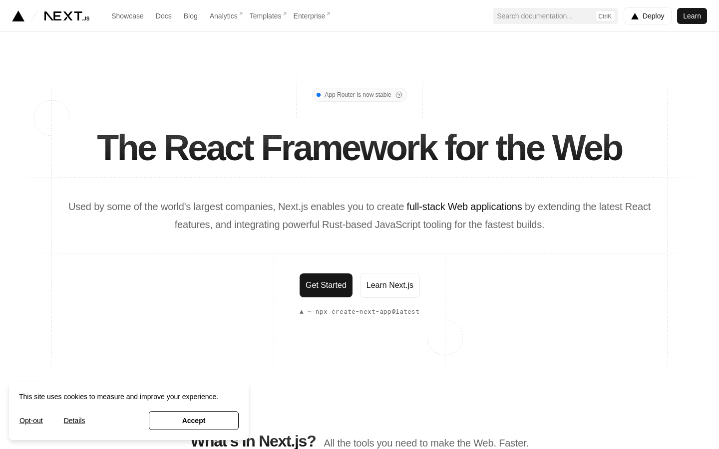 Next.js by Vercel preview
