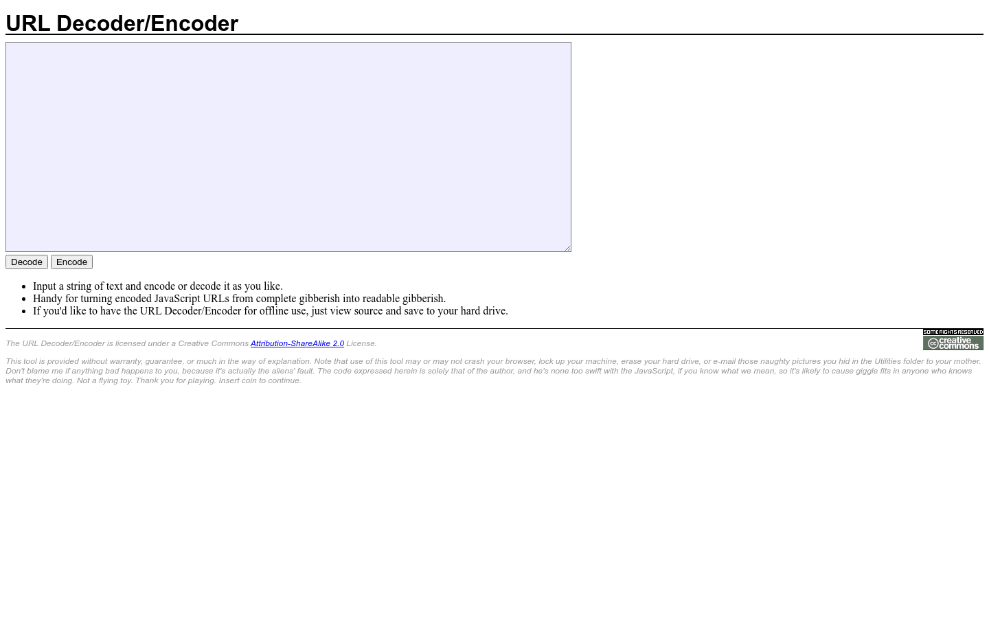 URL Decoder/Encoder preview