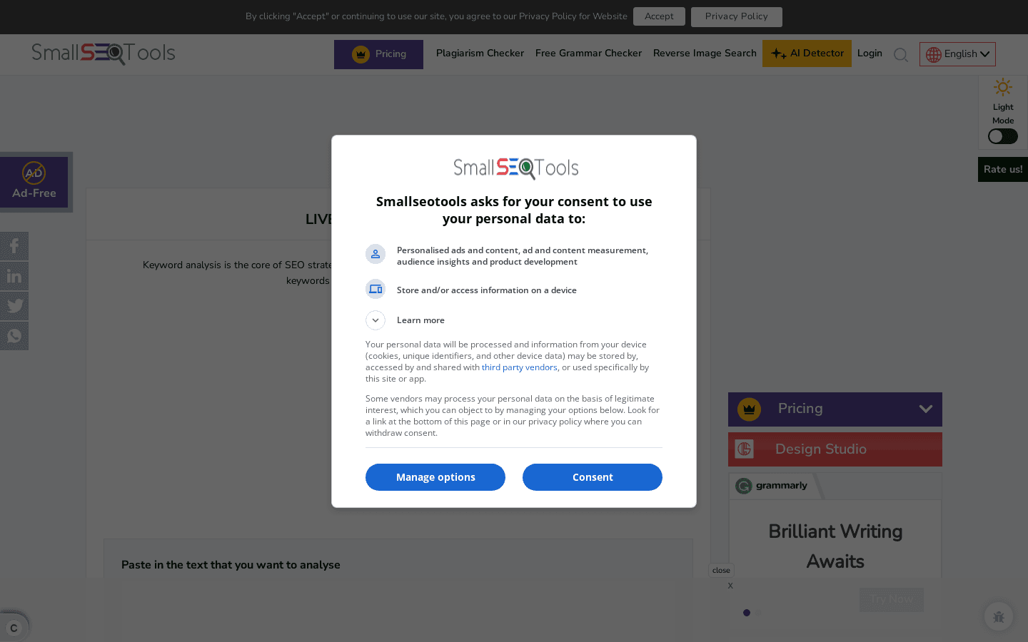 LIVE KEYWORD ANALYZER preview