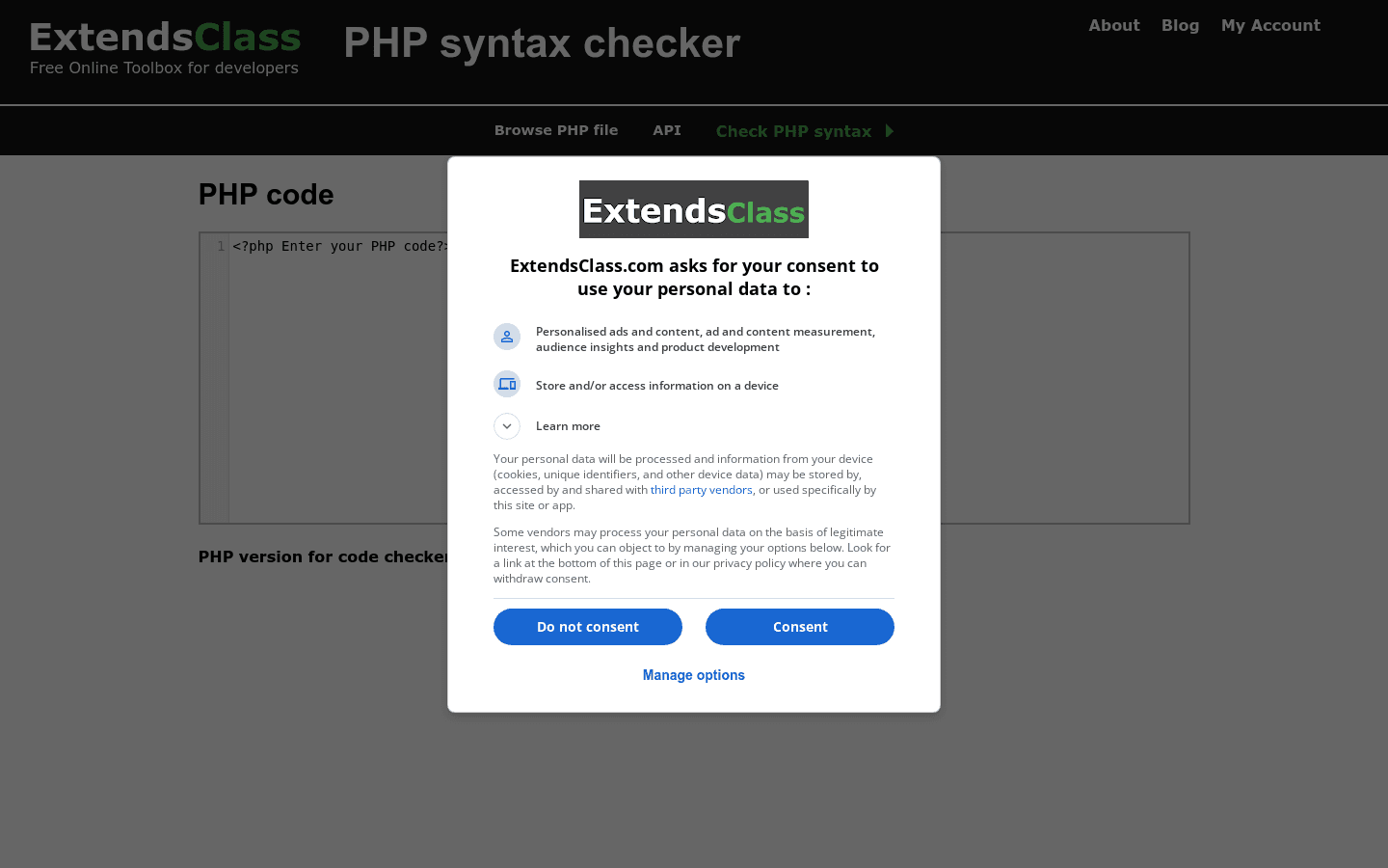 PHP syntax checker preview