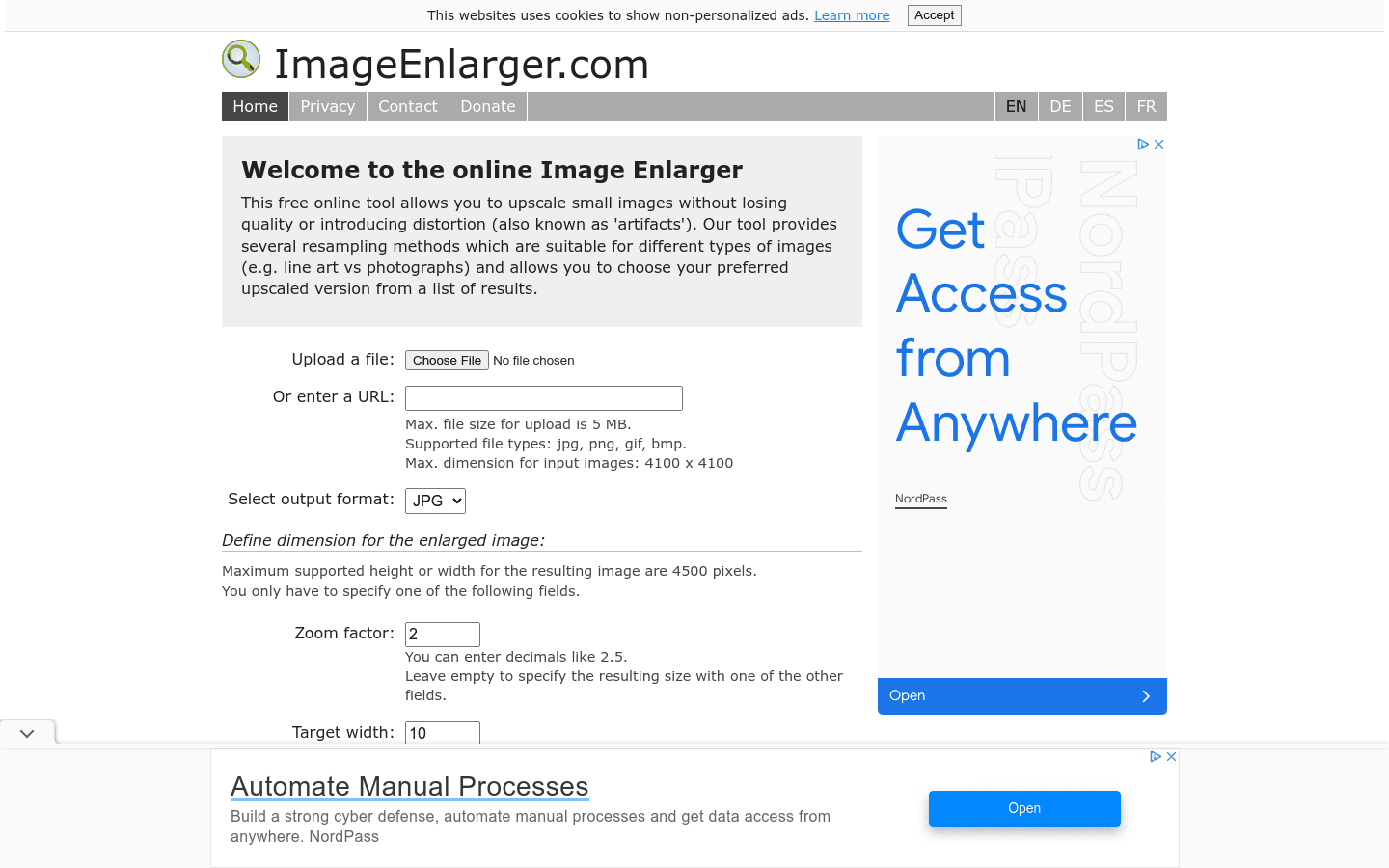 Image Enlarger preview